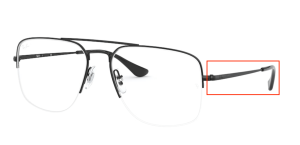 Branches originales Ray-Ban RB6441 vue THE GENERAL GAZE, couleur 2509 · Noir brillant