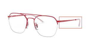 Branches originales Ray-Ban RB6444 vue, couleur 3061 · Rouge