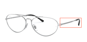 Branches originales Ray-Ban RB6454, couleur 2501 · Argent