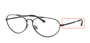 Branches originales Ray-Ban RB6454, couleur 2509 · Noir brillant
