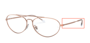 Branches originales Ray-Ban RB6454, couleur 3094 · Rose or