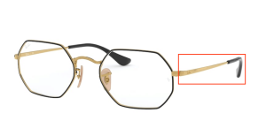 Branches originales Ray-Ban RB6456 vue, couleur 2991 · Or sur supérieur noir