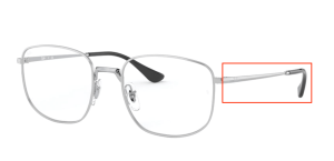 Branches originales Ray-Ban RB6457, couleur 2501 · Argent