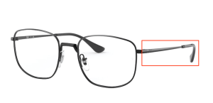 Branches originales Ray-Ban RB6457, couleur 2509 · Noir brillant
