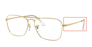 Branches originales Ray-Ban RB6536 vue, couleur 3086 · Legend or