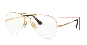 Branches originales Ray-Ban RB6589 vue Aviator Gaze, couleur 2500 · Arista