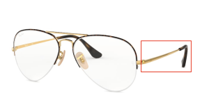 Branches originales Ray-Ban RB6589 vue Aviator Gaze, couleur 2945 · Or sur supérieur havane