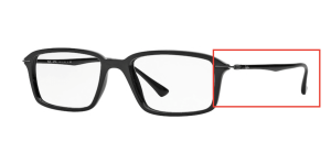 Branches originales Ray-Ban RB7019 vue, couleur 2000 · Noir brillant