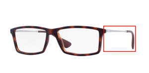 Branches originales Ray-Ban RB7021 vue, couleur 5365 · Rubber havane