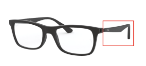 Branches originales Ray-Ban RB7062 vue, couleur 2077 · Noir mat
