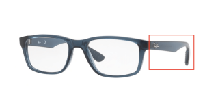 Branches originales Ray-Ban RB7063 vue, couleur 5719 · Trasparent gris bleu