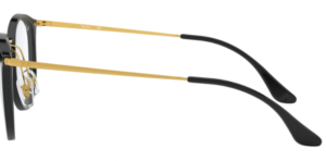 Branches originales Ray-Ban RB7140 Eyeglasses, couleur 2000 · Noir brillant