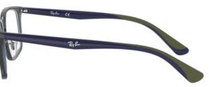 Branches originales Ray-Ban RB7148 vue, couleur 5796 · Trasparent bleu foncé