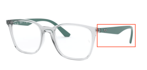 Branches originales Ray-Ban RB7177 vue, couleur 5994 · Transparent
