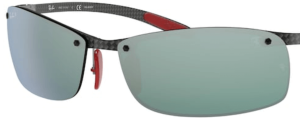 Verres originaux Ray-Ban RB8305M Ferrari, couleur H1 · Vert miroir argent polarisé · plastique