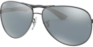 Verres originaux Ray-Ban RB8313 Carbon Fibre, couleur K6 · Bleu argent miroir polarisé · plastique