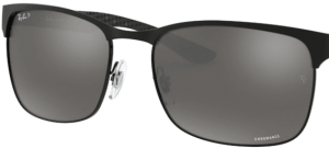 Verres originaux Ray-Ban RB8319CH, couleur 5J · Argent miroir chromance polarisé · plastique