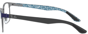 Branches originales Ray-Ban RB8416 vue, couleur 2914 · Gunmetal/bleu mat