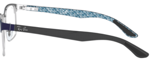 Branches originales Ray-Ban RB8416 vue, couleur 3016 · Or sur supérieur bleu mat