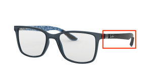 Branches originales Ray-Ban RB8905 vue, couleur 5844 · Trasparent bleu