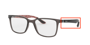 Branches originales Ray-Ban RB8905 vue, couleur 5845 · Trasparent gris