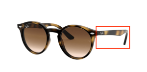 Branches originales Ray-Ban RB9064S Junior, couleur 152 · Havane