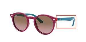 Branches originales Ray-Ban RB9064S Junior, couleur 7019 · Fuxia