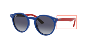 Branches originales Ray-Ban RB9064S Junior, couleur 7020 · Bleu