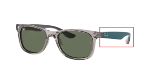 Branches originales Ray-Ban RB9052S Junior JUNIOR NEW WAYFARER, couleur 7070 · Transparent gris