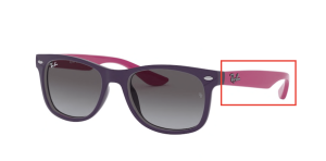 Branches originales Ray-Ban RB9052S Junior JUNIOR NEW WAYFARER, couleur 7021 · Violet