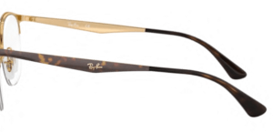 Branches originales Ray-Ban RB6422 vue, couleur 3001 · Rose or sur supérieur havane