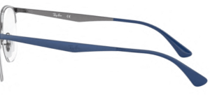 Branches originales Ray-Ban RB6422 vue, couleur 3006 · Gunmetal sur supérieur bleu mat