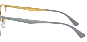 Branches originales Ray-Ban RB6422 vue, couleur 3039 · Supérieur gris sur or brillant