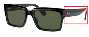 Branches originales Ray-Ban RB2191 Inverness, couleur 901 · Noir