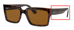 Branches originales Ray-Ban RB2191 Inverness, couleur 1292 · Havane sur transparent marron