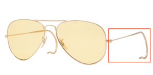 Branches originales Ray-Ban RB3025M, couleur 001 · Or