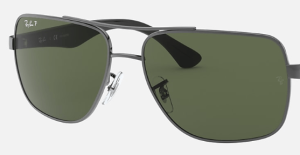Verres originaux Ray-Ban RB3483, couleur 71 · Vert · plastique