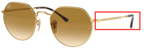 Branches originales Ray-Ban RB3565 Jack, couleur 001 · Or
