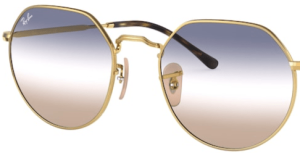 Verres originaux Ray-Ban RB3565 Jack, couleur GD · Transparent dégradé bleu dégradé marron