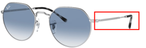 Branches originales Ray-Ban RB3565 Jack, couleur 003 · Argent