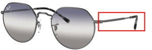 Branches originales Ray-Ban RB3565 Jack, couleur 004 · Gunmetal