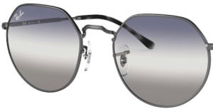 Verres originaux Ray-Ban RB3565 Jack, couleur GF · Transparent dégradé bleu dégradé gris