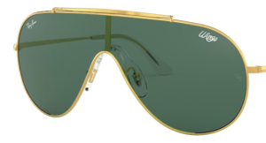 Verres originaux Ray-Ban RB3597 Wings, couleur 71 · Vert foncé · plastique
