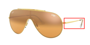 Branches originales Ray-Ban RB3597 Wings, couleur 9050 · Or