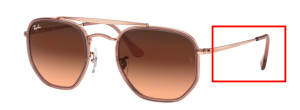 Branches originales Ray-Ban RB3648M The Marshal II, couleur 9069 · Cuivre
