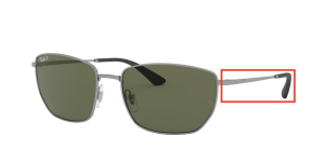 Branches originales Ray-Ban RB3653, couleur 004/87 · Gunmetal