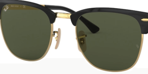 Verres originaux Ray-Ban RB3716 Clubmaster Metal, couleur G15 · Vert classique