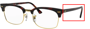 Branches originales Ray-Ban RB3916V Clubmaster Square, couleur 8058 · Mock écaille