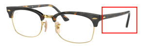 Branches originales Ray-Ban RB3916V Clubmaster Square, couleur 8116 · Jaune havane