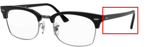 Branches originales Ray-Ban RB3916V Clubmaster Square, couleur 2000 · Noir